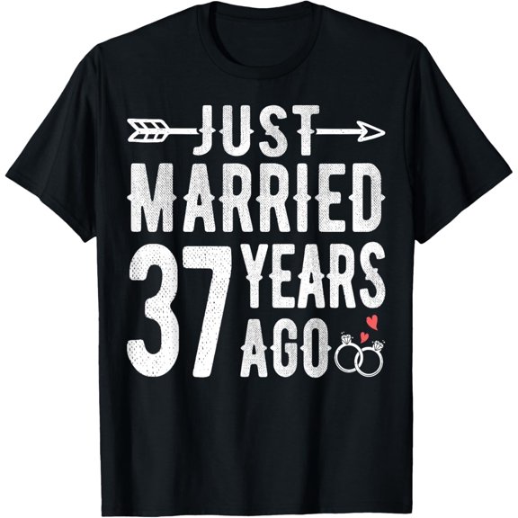 37th Wedding Anniversary - Just Married 37 Years Ago T-Shirt