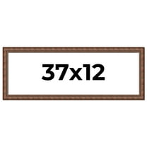 37x12 Dark Brown Bamboo Real Wood Picture Frame Width 1.5 inches | Interior Frame Depth 0.5 inches