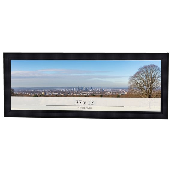 37x12 Frame Black Passaggi Solid Wood Picture Frame Width 1.5 Inches | Interior Depth 0.5 Inches |