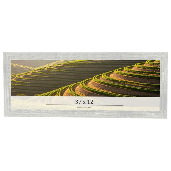 37x12 Frame White Real Wood Picture Frame Width 1.5 inches | Interior Frame Depth 0.5 inches | Barn