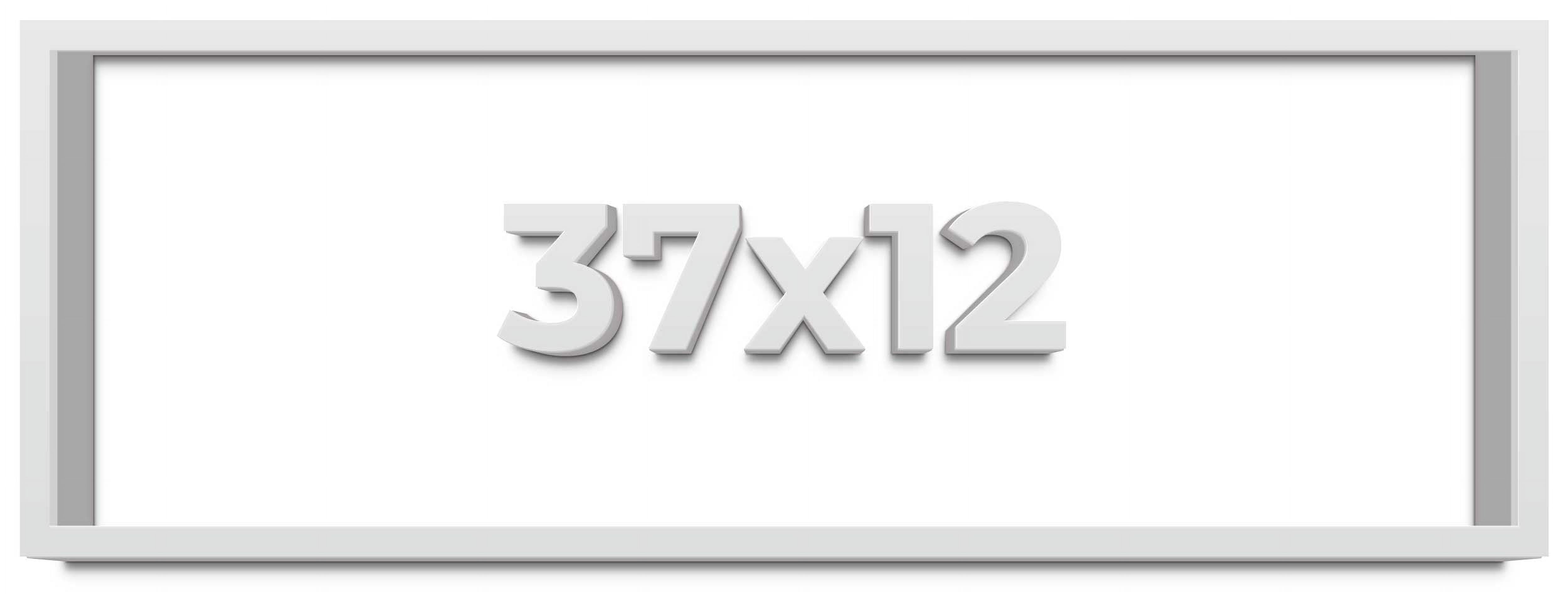 37x12 Shadow Box Frame White | 1 Inches Deep Real Wood Contemporary ...