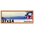thumbnail image 1 of 37x14 Frame Honey Pecan Brown Picture Frame - Modern Photo Frame Includes UV Acrylic Shatter Guard, 1 of 8