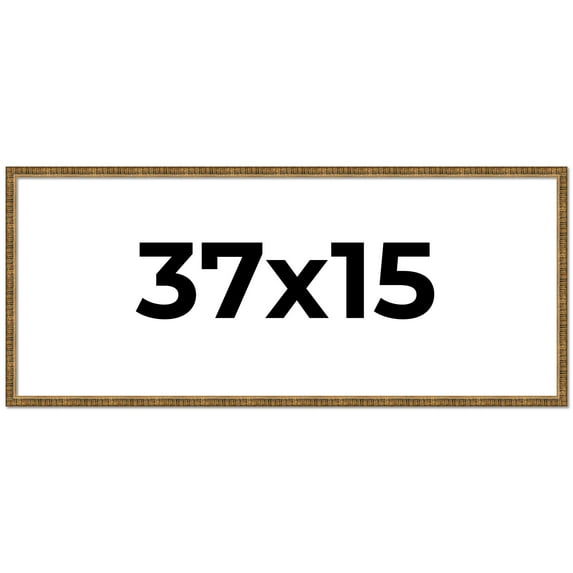 37x15 Frame Gold Picture Frame - Complete Modern Photo Frame Includes UV Acrylic Shatter Guard