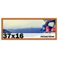 thumbnail image 1 of 37x16 Frame Honey Pecan Brown Picture Frame - Modern Photo Frame Includes UV Acrylic Shatter Guard, 1 of 8
