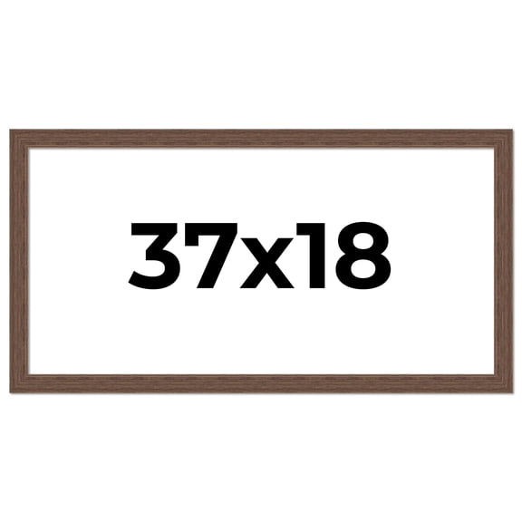 37x18 Frame Brown Distressed Barnwood Picture Frame | Rustic Farmhouse Photo Frame Includes UV