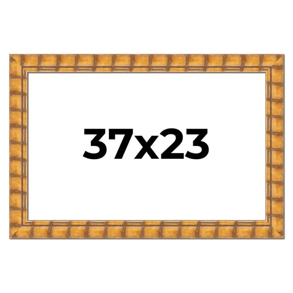 37x23 Frame Beige Real Wood Picture Frame Width 3 inches | Interior Frame Depth 0.5 inches |