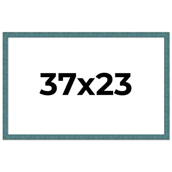 37x23 Frame Blue Rustic Barnwood Solid Wood Picture Frame Width 1.25 Inches | Interior Depth 0.5