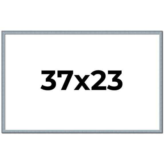 37x23 Frame Blue Scuffed Farm Board Solid Wood Picture Frame Width 0.75 Inches | Interior Depth 0.5