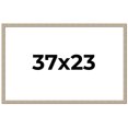 thumbnail image 1 of 37x23 Frame Grey Solid Wood Picture Frame Width 1 Inches | Interior Frame Depth 0.5 Inches |, 1 of 8