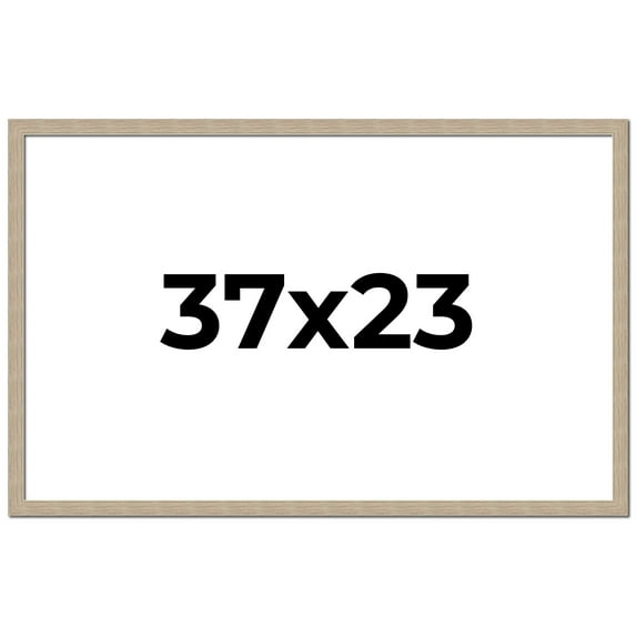 37x23 Frame Grey Solid Wood Picture Frame Width 1 Inches | Interior Frame Depth 0.5 Inches |