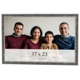 thumbnail image 1 of 37x23 Frame Silver Grey Distressed Solid Wood Picture Frame | 0.75 Inch Moulding Width | Interior, 1 of 8
