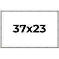 thumbnail image 1 of 37x23 Frame Silver Grey Distressed Solid Wood Picture Frame | 0.75 Inch Moulding Width | Interior, 1 of 8