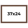 thumbnail image 1 of 37x24 Copper and Brown Real Wood Picture Frame Width 2 inches | Interior Frame Depth 0.5 inches |, 1 of 8