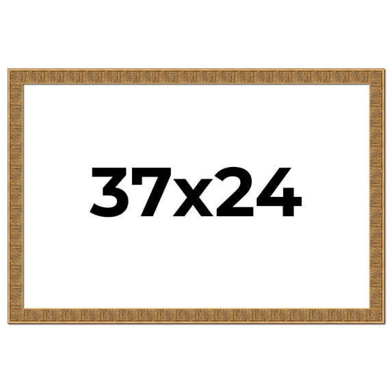 37x24 Frame Black and Gold Distressed Solid Wood Sonoma Picture Frame | 1.625 Inch Moulding Width |