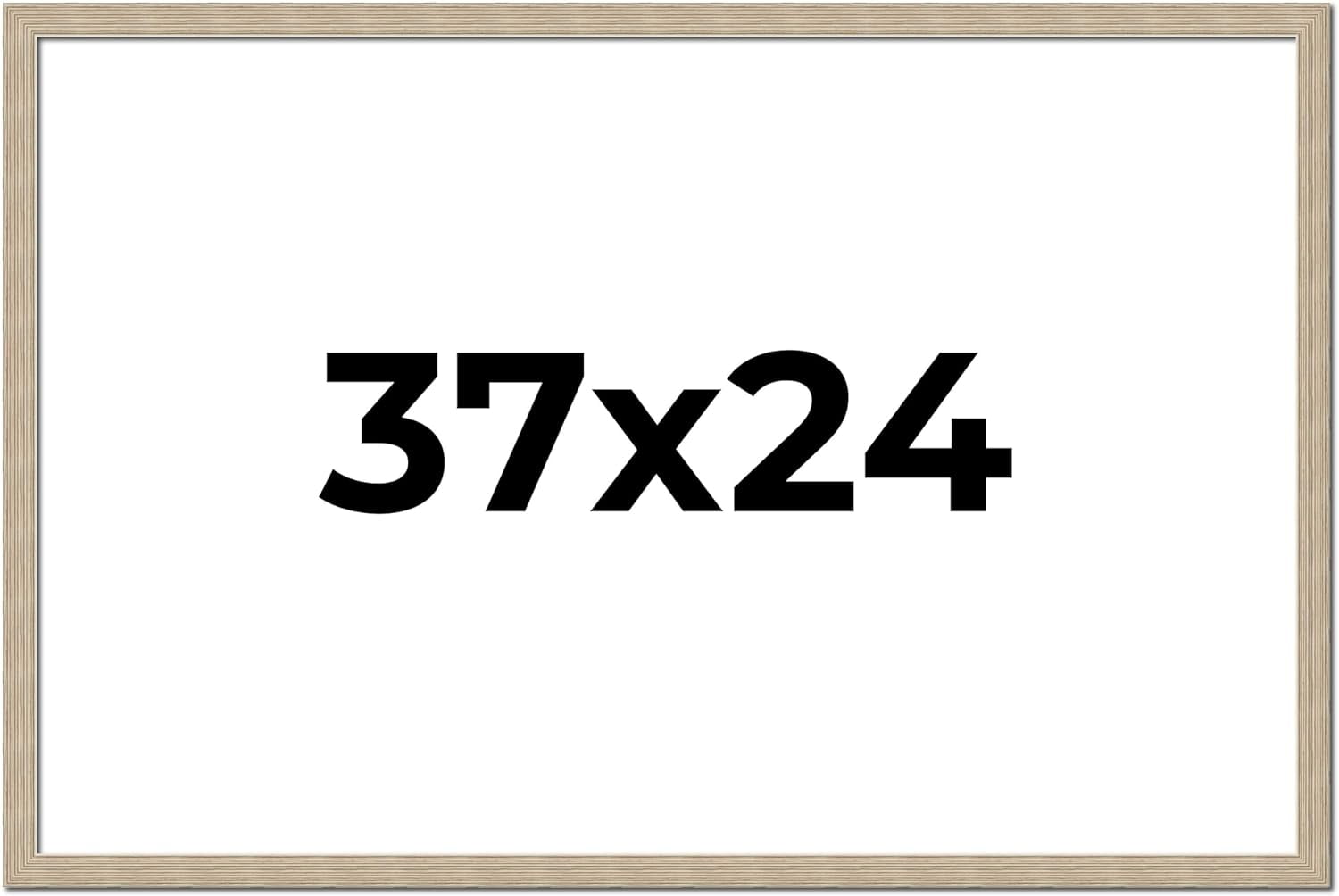 37x24 Frame Grey Solid Wood Picture Frame Width 1 Inches Interior