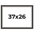 thumbnail image 1 of 37x26 Frame Black Real Wood Picture Frame Width 2.25 Inches | Interior Frame Depth 0.5 Inches |, 1 of 8