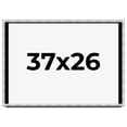 thumbnail image 1 of 37x26 Frame Brushed Silver Solid Wood Picture Frame | 0.75 Inch Moulding Width | Rabbet Depth 0.75, 1 of 5