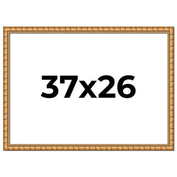 37x26 Frame Gold Real Wood Picture Frame Width 1.5 inches | Interior Frame Depth 0.5 inches |