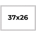 thumbnail image 1 of 37x26 Frame Silver Inner Slope Bevel Picture Frame | 1 Inch Moulding Width | 0.75 Inch Rabbet Depth, 1 of 8