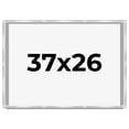 thumbnail image 1 of 37x26 Frame Silver Whitewashed Wood Grain Solid Wood Shadow Box | 0.75 Inch Moulding Width | 0.75, 1 of 8