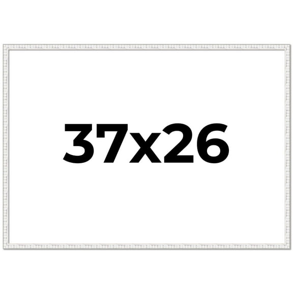 37x26 Frame White Real Wood Picture Frame Width 0.75 inches | Interior Frame Depth 0.5 inches |