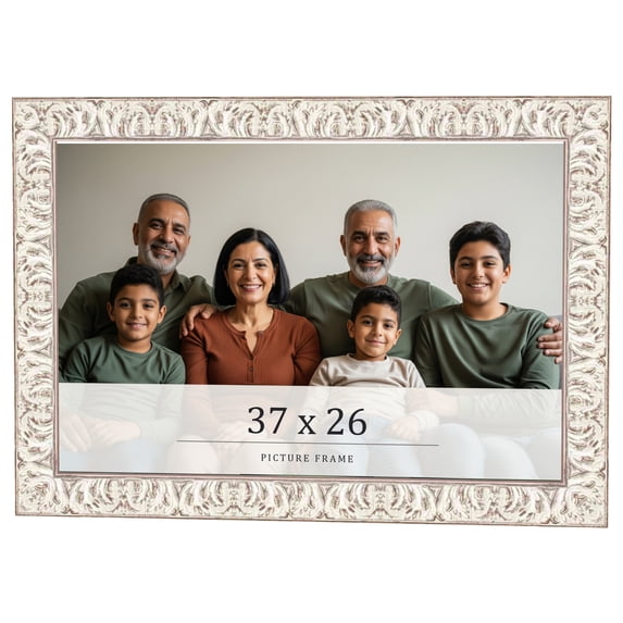 37x26 Frame White Real Wood Picture Frame Width 1.5 inches | Interior Frame Depth 0.5 inches |