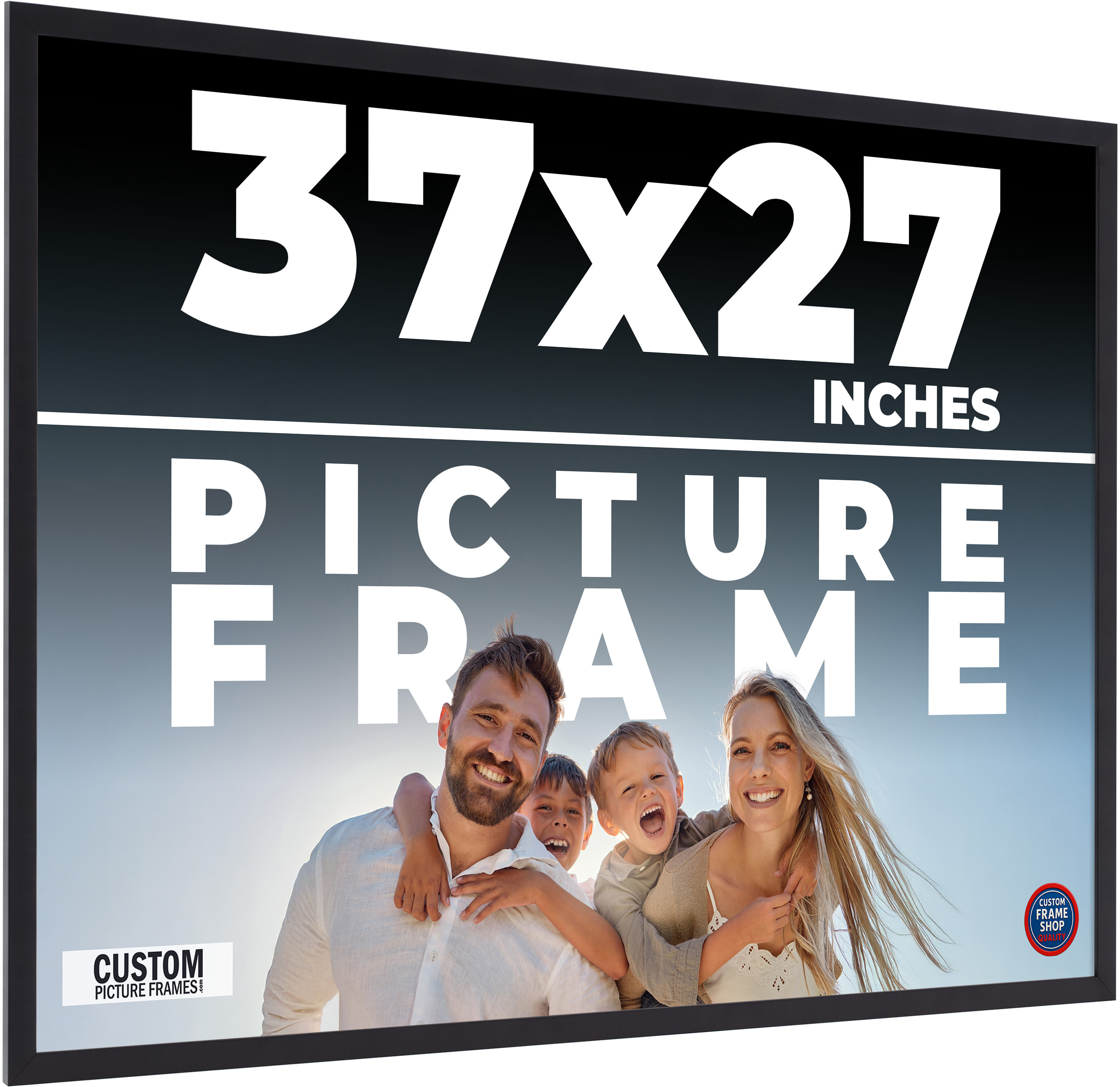 37x27 Frame Black Real Wood Picture Frame Width 0.75 inches | Interior ...