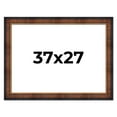 thumbnail image 1 of 37x27 Frame Brown Walnut Gold Ornate Trim Solid Wood Plein Air Picture Frame | 3 Inch Moulding, 1 of 8