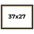 thumbnail image 1 of 37x27 Frame Gold Real Wood Picture Frame Width 2.25 Inches | Interior Frame Depth 0.5 Inches |, 1 of 8