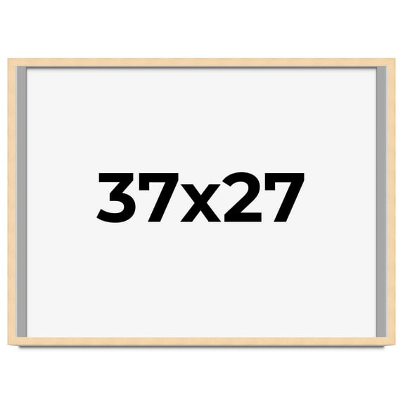 37x27 Frame Natural Wood Picture Frame | 0.75 Inch Moulding Width | with UV Acrylic Plexiglass,