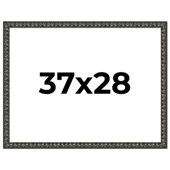37x28 Frame Black-Brown Medieval Solid Wood Picture Frame | 1.5 Inch Moulding Width | Gotham