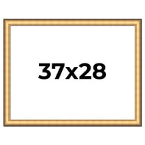 37x28 Frame Gold Plein Aire Solid Wood Picture Frame Width 2 Inches | Interior Frame Depth 0.5