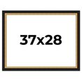 thumbnail image 1 of 37x28 Frame Gold Real Wood Picture Frame Width 2.25 Inches | Interior Frame Depth 0.5 Inches |, 1 of 8