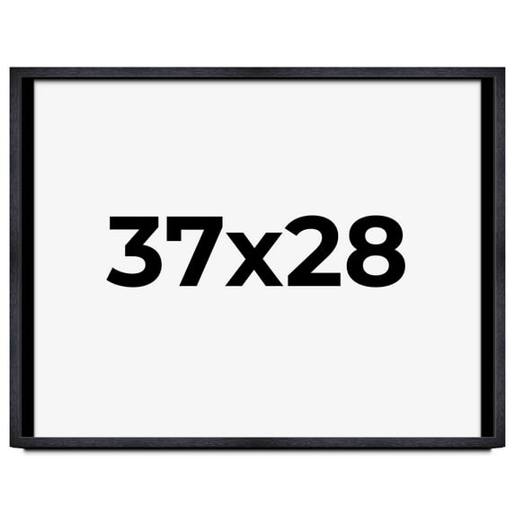 37x28 Shadow Box Frame Black | 1 Inches Deep Real Wood Farmhouse Shadowbox Display Frame | UV