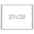 thumbnail image 1 of 37x28 Shadow Box Frame White | 1 Inches Deep Real Wood Contemporary Shadowbox Display Frame | UV, 1 of 6