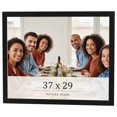 thumbnail image 1 of 37x29 Frame Black Charcoal Grey Wood Textured Picture Frame | 0.75 Inch Moulding Width | Gunmetal, 1 of 8