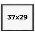 thumbnail image 1 of 37x29 Frame Black Charcoal Grey Wood Textured Picture Frame | 0.75 Inch Moulding Width | Gunmetal, 1 of 8