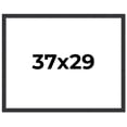 thumbnail image 1 of 37x29 Frame Black Real Wood Picture Frame Width 1.25 Inches | Interior Frame Depth 0.5 Inches |, 1 of 8