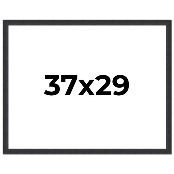 37x29 Frame Black Real Wood Picture Frame Width 1.25 Inches | Interior Frame Depth 0.5 Inches |
