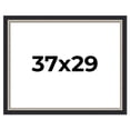 thumbnail image 1 of 37x29 Frame Black Real Wood Picture Frame Width 2.25 Inches | Interior Frame Depth 0.5 Inches |, 1 of 8