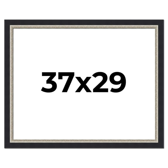 37x29 Frame Black Real Wood Picture Frame Width 2.25 Inches | Interior Frame Depth 0.5 Inches |