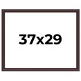 thumbnail image 1 of 37x29 Frame Brown Round Mahogany Solid Wood Picture Frame | 1.625 Inch Moulding Width | with UV, 1 of 8