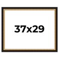 thumbnail image 1 of 37x29 Frame Gold Real Wood Picture Frame Width 2.25 Inches | Interior Frame Depth 0.5 Inches |, 1 of 8