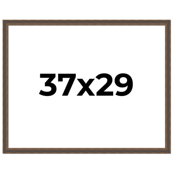 37x29 Frame Golden Caramel Solid Wood Bronze Picture Frame | 1.25 Inch Moulding Width | 0.5 Inch