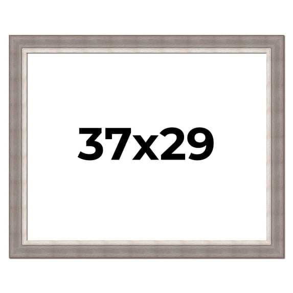 37x29 Frame Grey Real Wood Picture Frame Width 2.75 Inches | Interior Frame Depth 0.5 Inches |