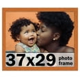 thumbnail image 1 of 37x29 Frame Honey Pecan Brown Picture Frame - Modern Photo Frame Includes UV Acrylic Shatter Guard, 1 of 8