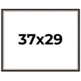 thumbnail image 1 of 37x29 Frame Silver Real Wood Picture Frame Width 1.25 Inches | Interior Frame Depth 0.75 Inches |, 1 of 8