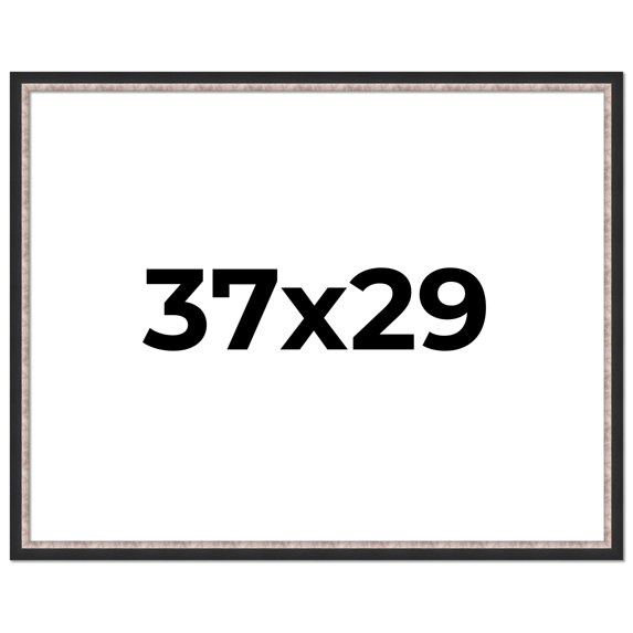 37x29 Frame Silver Real Wood Picture Frame Width 1.25 Inches | Interior Frame Depth 0.75 Inches |