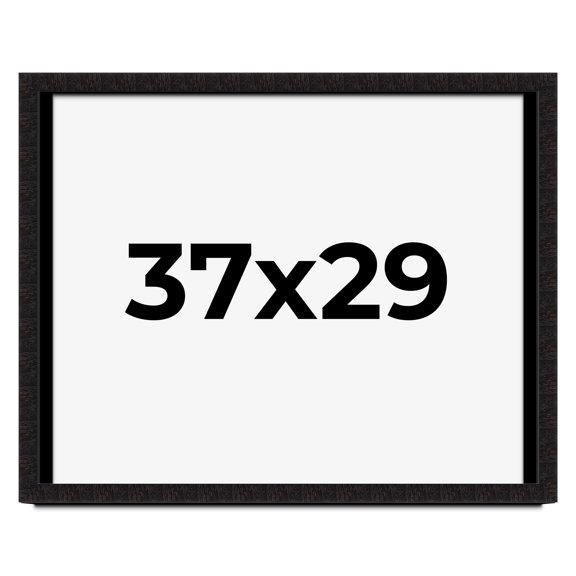 37x29 Shadow Box Black Solid Wood Display Picture Frame | 1 Inch Rabbet Depth | | 1.375 Inch