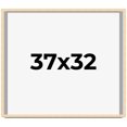 thumbnail image 1 of 37x32 Frame Beige Real Wood Picture Frame Width 0.75 inches | Interior Frame Depth 0.5 inches |, 1 of 8